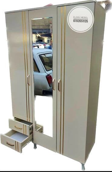 şifoner dolab: Yeni, Açılan, 3 qapılı Düz dolab, Şifonyer, Azərbaycan — 2