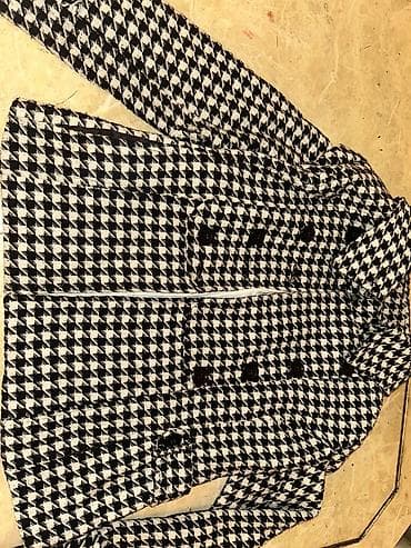 ucuz paltolar: Qadın paltosu – qara-ağ “houndstooth” (quşdişi) naxışlı - Model — 3