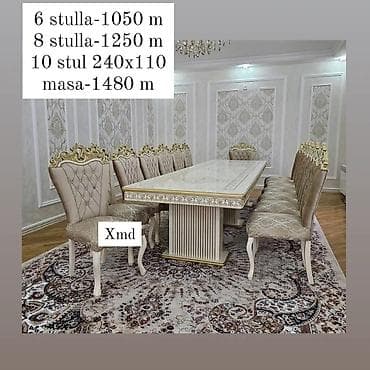 Klassik üslubda yemək dəsti - Masa: 240x110 sm ölçülü, zərif naxışlı lalafo.az -da Klassik üslubda yemək dəsti - Masa: 240x110 sm ölçülü, zərif naxışlı