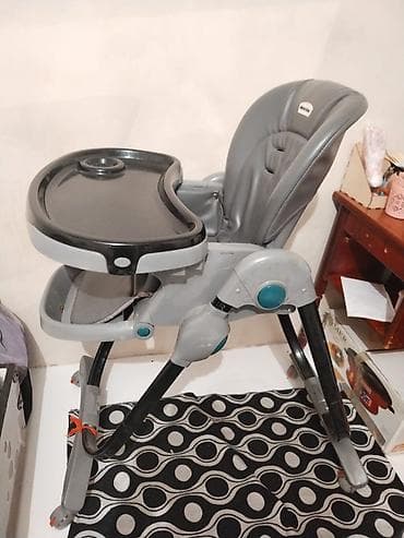 Коляски: More Kiss uşaq yemək stulu - Rahat, yüksək bel dəstəkli, yumşaq — 2