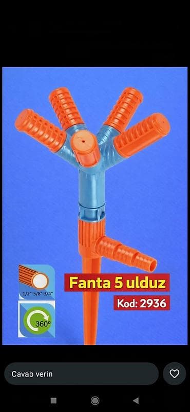 tor setkalar: Fanta 5 ulduz bağ suvarıcı Kod: 2936 - 5 çıxışlı fıskiye başlığı – — 1