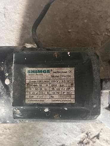 hidrofor su motoru: Nasos, Suvarma üçün, quraşdırılma Səthi, İşlənmiş — 4