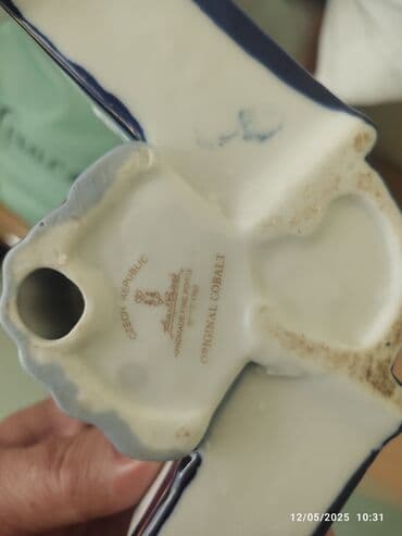 murebbe qablari: Antik salfetka qabi orginal kobalt çex malı əcəmi metrosunun yanına — 4