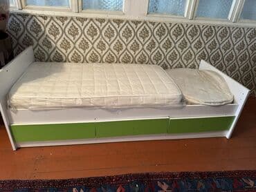 детские деревянные кровати: Oğlan və qız üçün, Çarpayı, Bazasız, Matras ilə, Siyirməli — 1