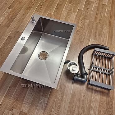 dib: Yeni Düzbucaqlı Mətbəx çanağı, Paslanmaz polad, Pulsuz çatdırılma — 2