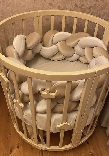 bedroom: Oğlan və qız üçün, İşlənmiş, Yumru, Beşik, Dəst ilə, Matras ilə, Yellənmə mexanizm ilə — 1