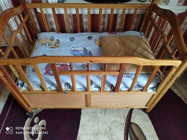 Oğlan və qız üçün, İşlənmiş, Dördbucaq, Beşik, Dəstsiz, Matras ilə, Yellənmə mexanizmsiz