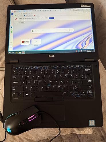 computer monitor: Dell Latitude noutbuk + RGB simli siçan + USB-C hub Texniki — 4