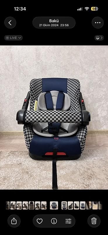 кресло для детей в машину: Uşaq avtomobil oturacağı (cox az istifade olunub) - Yaş/qrup: körpə — 4