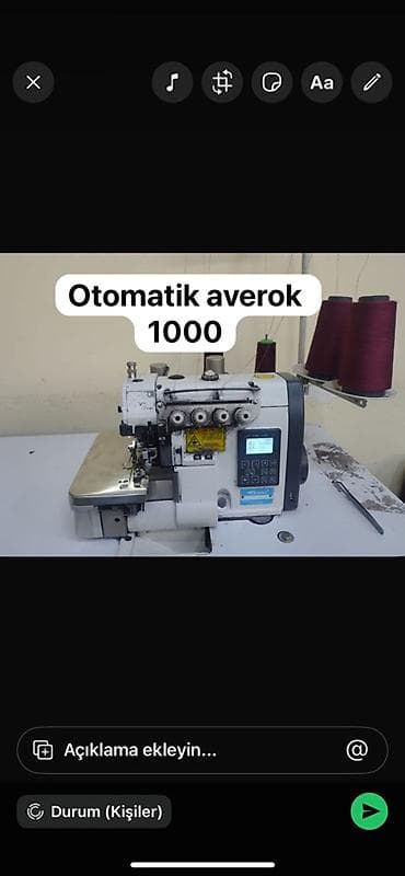 3 birinde printer: Peşəkar tikiş avadanlıqları 1) Broderi sənaye tikiş maşını – ip kəsmə — 2