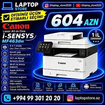 printer rəng: 🔥 YENİ GƏLİB – Canon i-SENSYS MF463dw Lazer Printer 💥 Ofisiniz üçün — 1