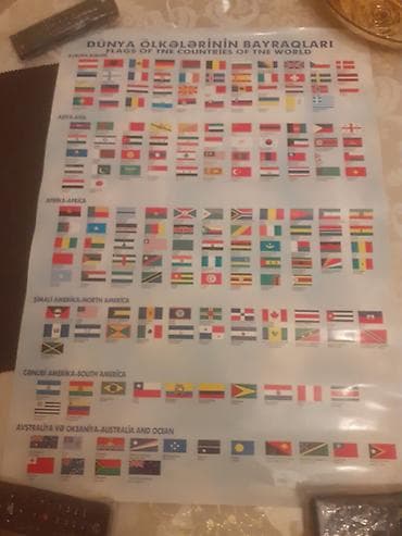Dünya Ölkələrinin Bayraqları plakatı - Dil: Azərbaycan dili (üzərində lalafo.az -da Dünya Ölkələrinin Bayraqları plakatı - Dil: Azərbaycan dili (üzərində