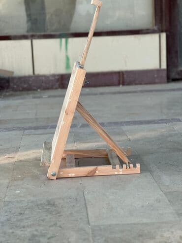 kompozit taxta qiymeti: Taxta rəsm molberti - Material: təbii ağac və kontrplak - Tənzimlənən — 3