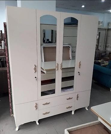 tibbi dolab: Düz dolab, Yataq otağı üçün, Şifonyer, Açılan, Korpuslu, 4 qapılı — 1