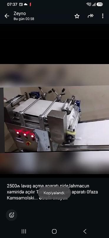 2500₼ lavaş açma aparatı pide,lahmacun xəmiridə açılır Turkiyənin — 1