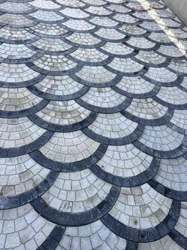 Жидкие обои: Təsvir: - Dekorativ səki-daşı (paver) örtüyü – yarımdairəvi — 4