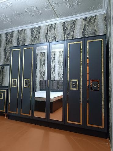 parça dolap: Yeni, 6 qapı, Güzgülü, Digər rəng, Digər material, Açılan, Düz dolab — 1