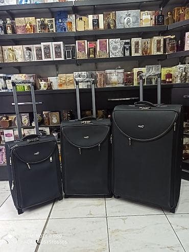 tekerli çantalar: Təkərli səyahət çamadanları dəsti - 3 ölçü: kiçik, orta, böyük – — 1