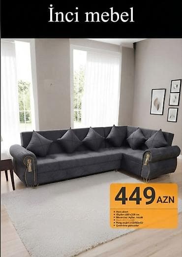 ev stul: Künc divan, Yeni, Açılan, Bazalı, Parça, Şəhərdaxili pulsuz çatdırılma — 1