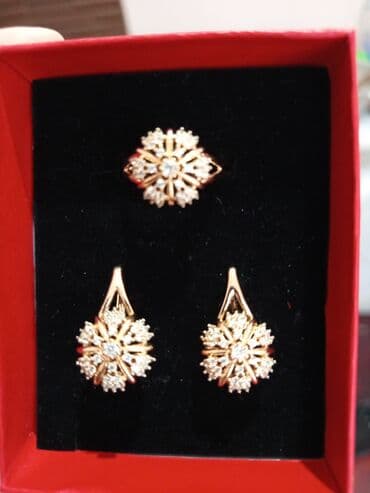 rus papağı: Üzük və sırğalar - Rəng: qızılı qirmizi rus qizili rengi rose gold - — 5