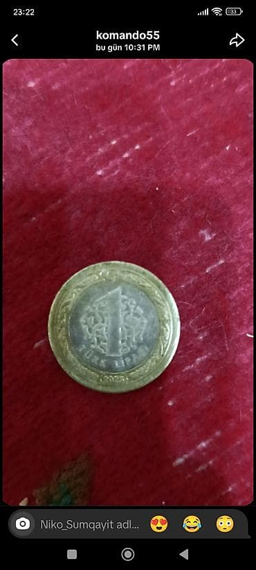 часы ссср: Kolleksiya üçün sikkə dəsti - 1 Türk Lirəsi sikkəsi – iki rəngli — 2