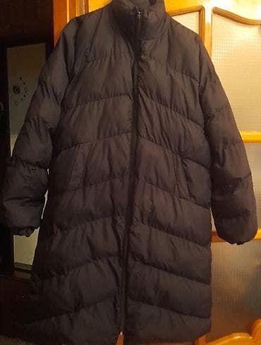 drap paltolar: Qara rəngli uzun şişmə kurtka - Model: uzun kəsimli, boyuna qədər — 1