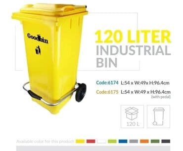 cex qablari: 120 lt sadə küçə üçün zibil qabı.Hündürlüyü-93 sm 120 lt sadə küçə — 4