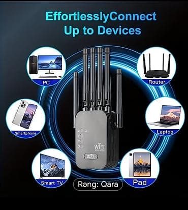 not 10 plus: Wi‑Fi 6 siqnal gücləndirici və təkrarlayıcı - Rəng: Qara - 2.4G Wi‑Fi — 1