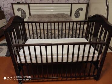 синтепоновая подушка: Для девочки и мальчика, Колыбель, С матрасом, Без механизма качания — 8