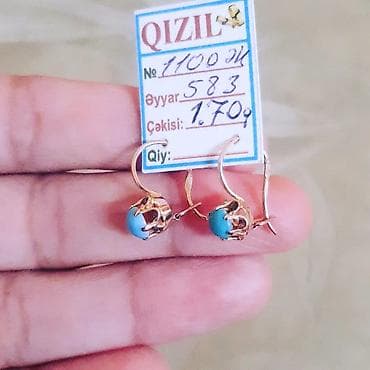 usaq sirqasi: Sırğa, Çəhrayı qızıl, 583 Əyar, 1700 g — 4