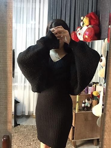 kostum: Qadın geyim dəsti – 3 müxtəlif don - Qara, xallı, qolsuz midi don — 6