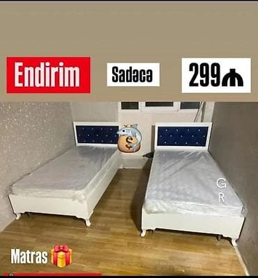 heri sekilleri: Yeni, Təknəfərlik çarpayı, Bazasız, Matras ilə, Siyirməsiz — 1