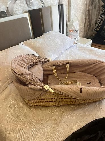 tula: Beşik səbəti (Moses basket) – yumşaq içlik və qapaqlı - Təbii toxunma — 3