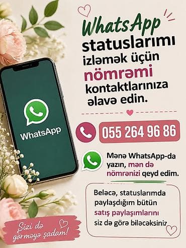Xidmət: WhatsApp statuslarında satış paylaşımlarının izlənməsi — 1