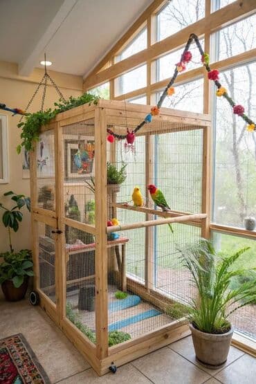 dovşan yuvası: Taxta it evi - Material: təbii ağac (taxta panellər), möhkəm karkas — 8