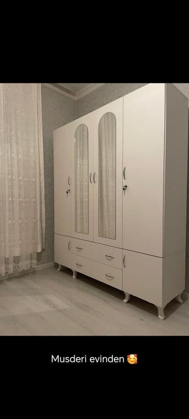 4 qapili dolab: Yeni, Açılan, 4 qapılı Düz dolab, Dolab-asılqan, Türkiyə — 7