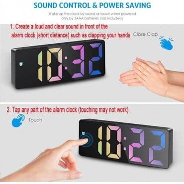 advent calendar satışı: Masaüstü saat Stolüstü saat GH 0725 Light Alarm Otaq temperaturu Time — 3