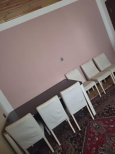 stol sutullar: Qonaq otağı üçün, İşlənmiş, Açılan, Dördbucaq masa, 6 stul — 3