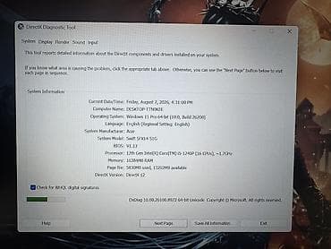 mini pc computer: İşlənmiş Acer Swift, 14 ", Intel Core i5, 512 GB, Ünvandan götürmə — 10