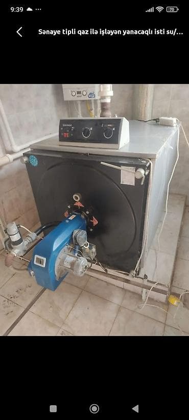 Sənaye tipli qazla işləyən isti su/istilik qazanı və brülörlər