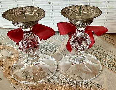 alışdırma şamı: Şamaltı/Şamdan bəzəyi – şüşə əsaslı dekor - Material: şəffaf şüşə — 2