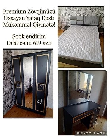 Premium zövqü əks etdirən tam yataq dəsti! Dəst tərkibi: - Geniş