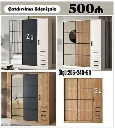 Geniş həcmli sürgülü qapılı qarderoblar - Ölçü: 206 × 240 × 60 sm - lalafo.az -da Geniş həcmli sürgülü qapılı qarderoblar - Ölçü: 206 × 240 × 60 sm -