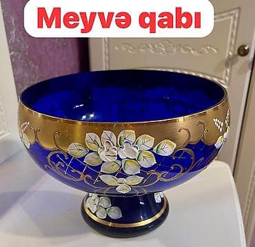 Qədimi xrustal böyük küllqabı - Material: yüksək keyfiyyətli xristal