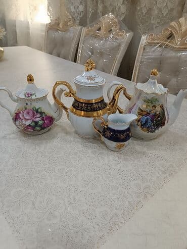 komputer servis: Çay dəsti, rəng - Ağ, Farfor — 14