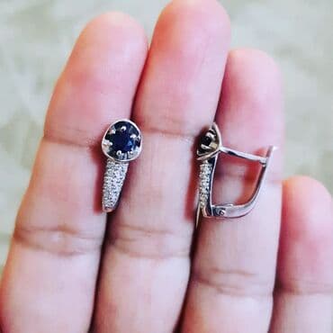 qas sirqalar: Sırğa, Ağ qızıl, 585 Əyar — 1