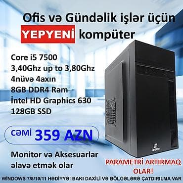 ucuz htc: Ofis və Gündəlik işlər üçün Yepyeni Kompüterlər” ⭐Core i3 3210 / 4GB — 10