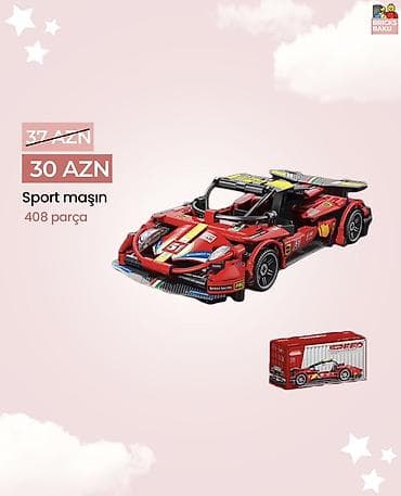 lego satisi: Konstruksiya dəsti – Sport maşın - Qırmızı yarış avtomobili modeli - — 1