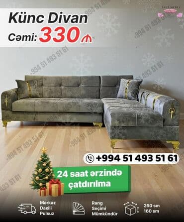 kunc divanlar kreditle: Künc divan, Yeni, Açılan, Bazalı, Parça, Şəhərdaxili pulsuz çatdırılma — 1