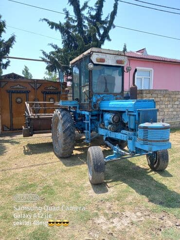 traktor şəkilləri: Müxtəlif kənd təsərrüfatı işləri üçün nəzərdə tutulmuş, mavi rəngli — 3